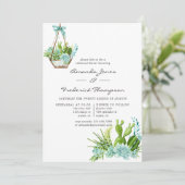 水彩テラリウム多肉食リハーサルディナー 招待状 (スタンド正面)