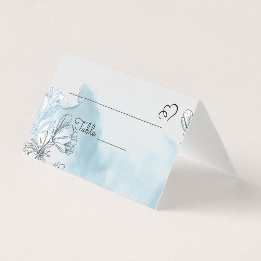 水彩テーブル番号と名前の座席表 (正面)