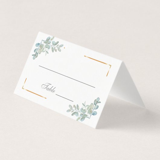 水彩テーブル番号と名前の座席表 (正面)