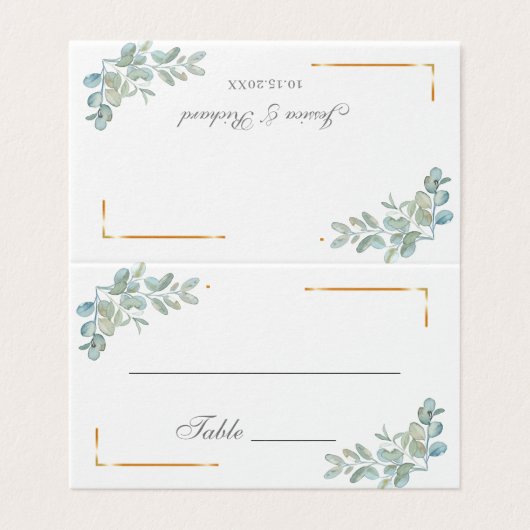 水彩テーブル番号と名前の座席表 (外部フラット)