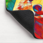 水彩テーマのカラフルなクマのマウスパッド マウスパッド (コーナー)