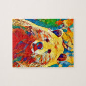 水彩テーマアートベアカラフルパズル ジグソーパズル (横)