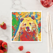 水彩テーマデジタルベア紙ナプキンス スタンダードランチョンナプキン (インサイチュ)