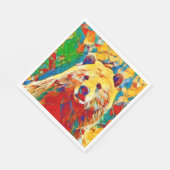 水彩テーマデジタルベア紙ナプキンス スタンダードランチョンナプキン (角)