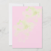 水彩テーマピックボールピンクバースデーパーティー 招待状 (裏面)