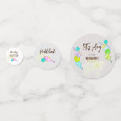 水彩テーマピックルボールスポーツバースデーパーティー コンフェッティ (正面)