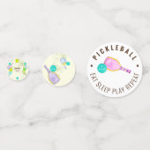 水彩テーマピックルボールスポーツバースデーパーティー コンフェッティ (裏面)