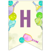 水彩テーマピックルボールスポーツバースデーパーティー バンティングフラッグ (第2の旗)