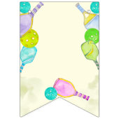 水彩テーマピックルボールスポーツバースデーパーティー バンティングフラッグ (第1の旗)