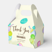 水彩テーマピックルボールスポーツバースデーパーティー フェイバーボックス (裏面サイド)