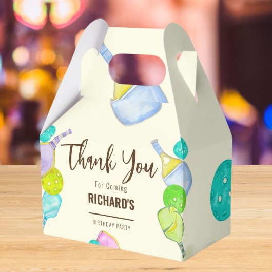 水彩テーマピックルボールスポーツバースデーパーティー フェイバーボックス