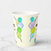 水彩テーマピックルボールスポーツバースデーパーティー 紙コップ (左)