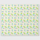 水彩テーマピックルボールライトバースデーパーティー ラッピングペーパー (フラット)