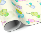 水彩テーマピックルボールライトバースデーパーティー ラッピングペーパー (ロールコーナー)