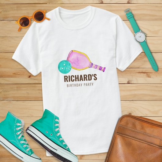 水彩テーマピックルボールライトバースデーパーティー Tシャツ