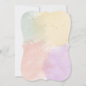 水彩テーマベビーシャワーサンキューカード サンキューカード (裏面)