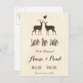 水彩デアーズ日付を保存 案内ポストカード (正面/裏面)