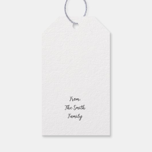 水彩ディアクリスマス ギフトタグ (裏面)