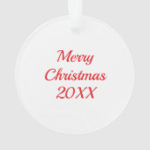 水彩ディスクゴルフをテーマにしたクリスマスパーソナライズされた オーナメント (裏面)