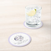 水彩ディスコボール誕生日パーティー ラウンドペーパーコースター (インサイチュ)