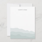 水彩ディップ染料セージ緑グラデーションエレガント ノートカード (正面)