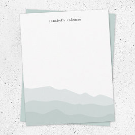 水彩ディップ染料セージ緑グラデーションエレガント ノートカード