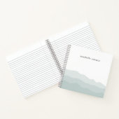 水彩ディップ染料セージ緑グラデーションエレガント ノートブック (内部)