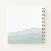 水彩ディップ染料セージ緑グラデーションエレガント ノートブック (裏面)