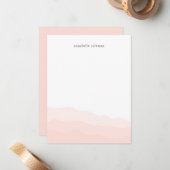 水彩ディップ染料赤面ピンクフェミニングラデーション ノートカード (正面/裏面インサイチュ)