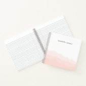 水彩ディップ染料赤面ピンクフェミニングラデーション ノートブック (内部)