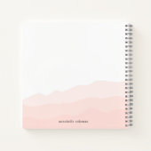 水彩ディップ染料赤面ピンクフェミニングラデーション ノートブック (裏面)