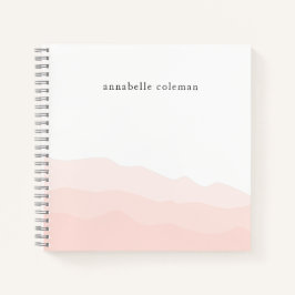水彩ディップ染料赤面ピンクフェミニングラデーション ノートブック