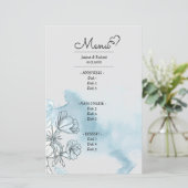 水彩ディナーメニューカード (スタンド正面)