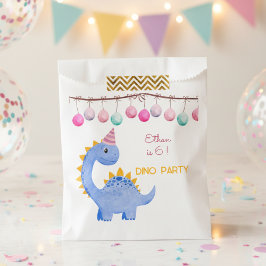 水彩ディノパーティー子供の誕生日 フェイバーバッグ
