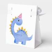 水彩ディノパーティー子供の誕生日 フェイバーボックス (裏面サイド)