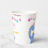 水彩ディノパーティー子供の誕生日 紙コップ (右)