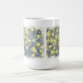 水彩ディル付き白 コーヒーマグカップ (中央)