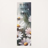 水彩デイジーかわいいフローラルパターンカスタム文字 ヨガマット (正面)