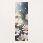 水彩デイジーかわいいフローラルパターンカスタム文字 ヨガマット (裏面)