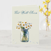 水彩デイジーが歌とカードを上手に手に カード (黄色い花)