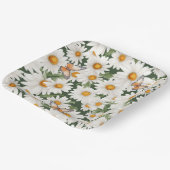 水彩デイジーと蝶 ペーパープレート (傾斜あり)