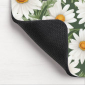 水彩デイジーと蝶 マウスパッド (コーナー)