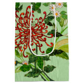 水彩デイジーと蝶v2 ミディアムペーパーバッグ (裏面)