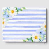 水彩デイジーと青結婚花 ゲストブック (裏面)