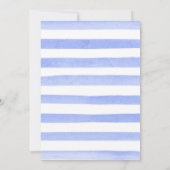 水彩デイジーと青結婚花 招待状 (裏面)