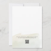 水彩デイジーの中心を外結婚れた 招待状 (裏面)