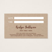 水彩デイジーオンクラフト紙アポイントメントカード (裏面)