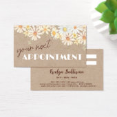 水彩デイジーオンクラフト紙アポイントメントカード (デスク)