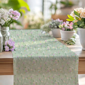 水彩デイジーチューリップユリズオブザバレー ショートテーブルランナー