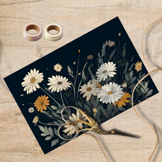 水彩デイジーデコペデイジーデコペ紙 薄葉紙